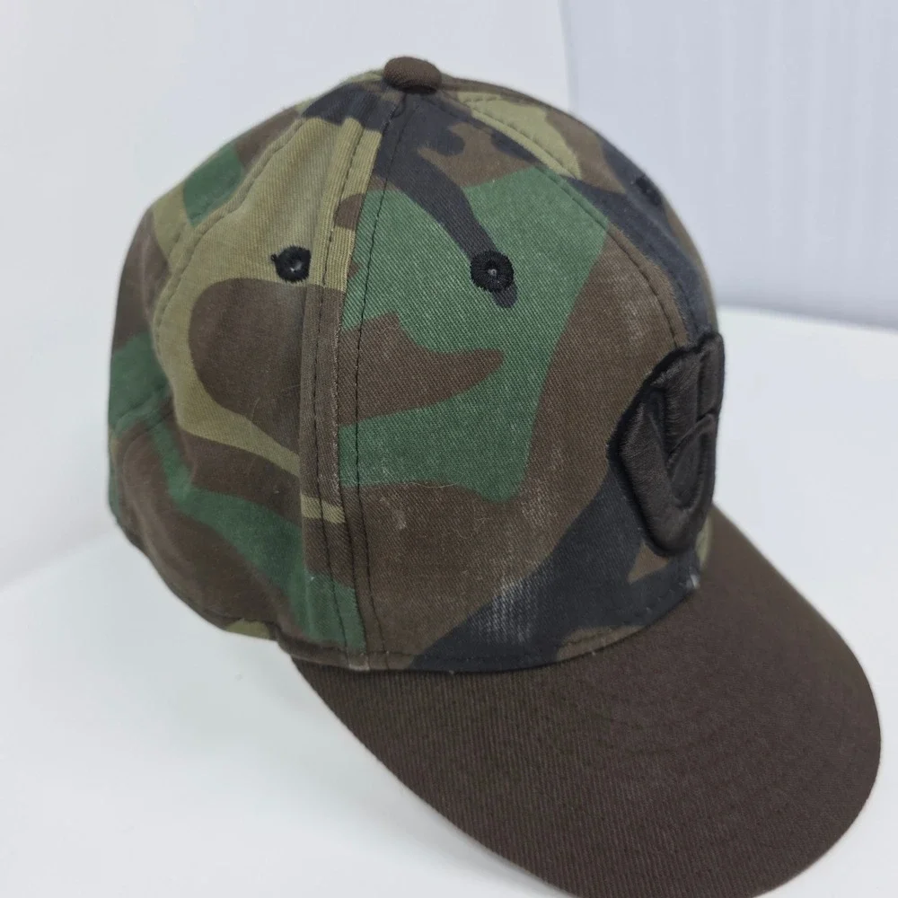 New Era Milwaukee Brewers Hat 7 1/4 Camo MLB Baseball Cap Cotton Wool Fitted Hat